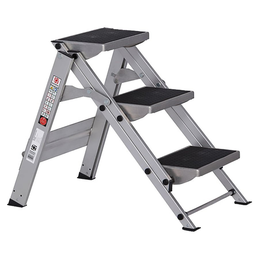 euroline 333 Alu - Sicherheitstreppe klappbar, ohne Bügel - Topleiter