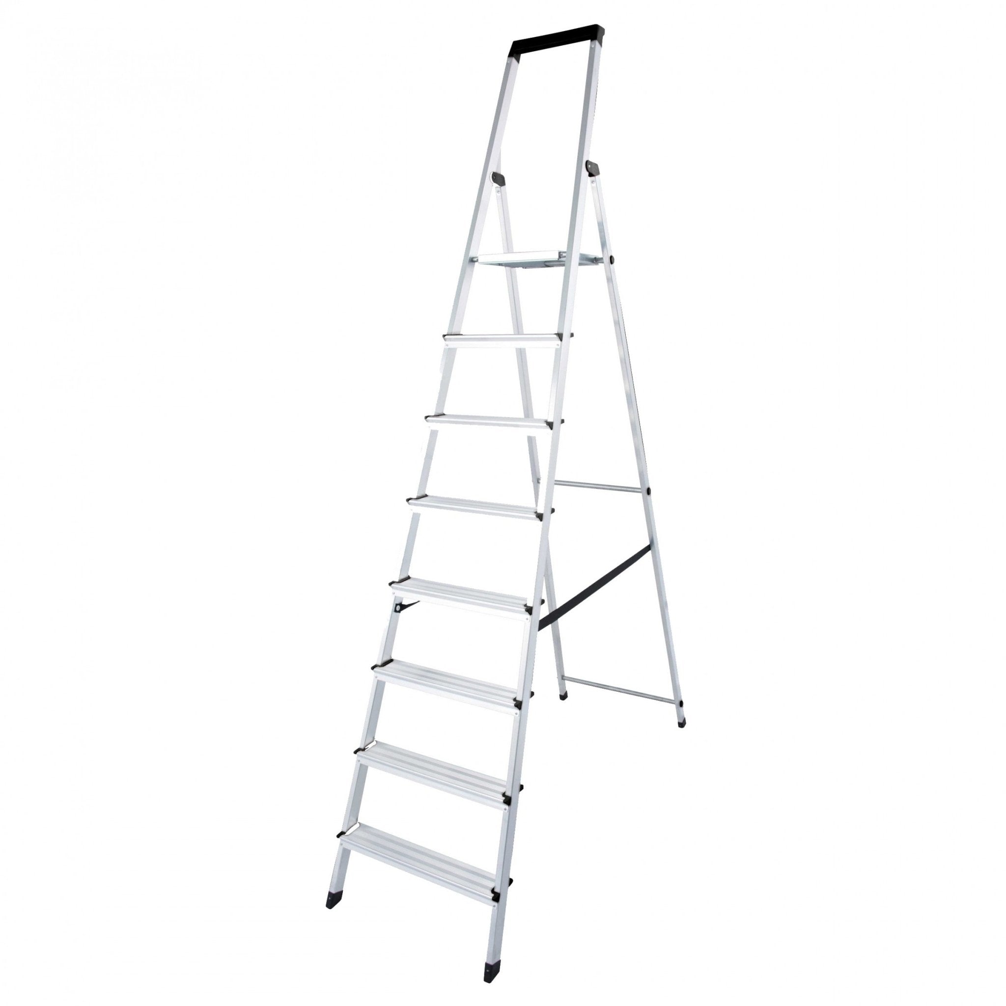 euroline 618 Alu - Haushaltsleiter mit Sicherheitsbrücke - Topleiter