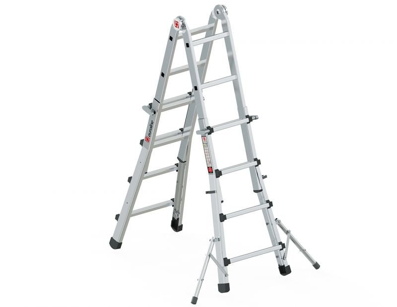 euroline PREMIUM line Alu - Vario - Klappleiter mit Standverbreiterung 31631 - Topleiter