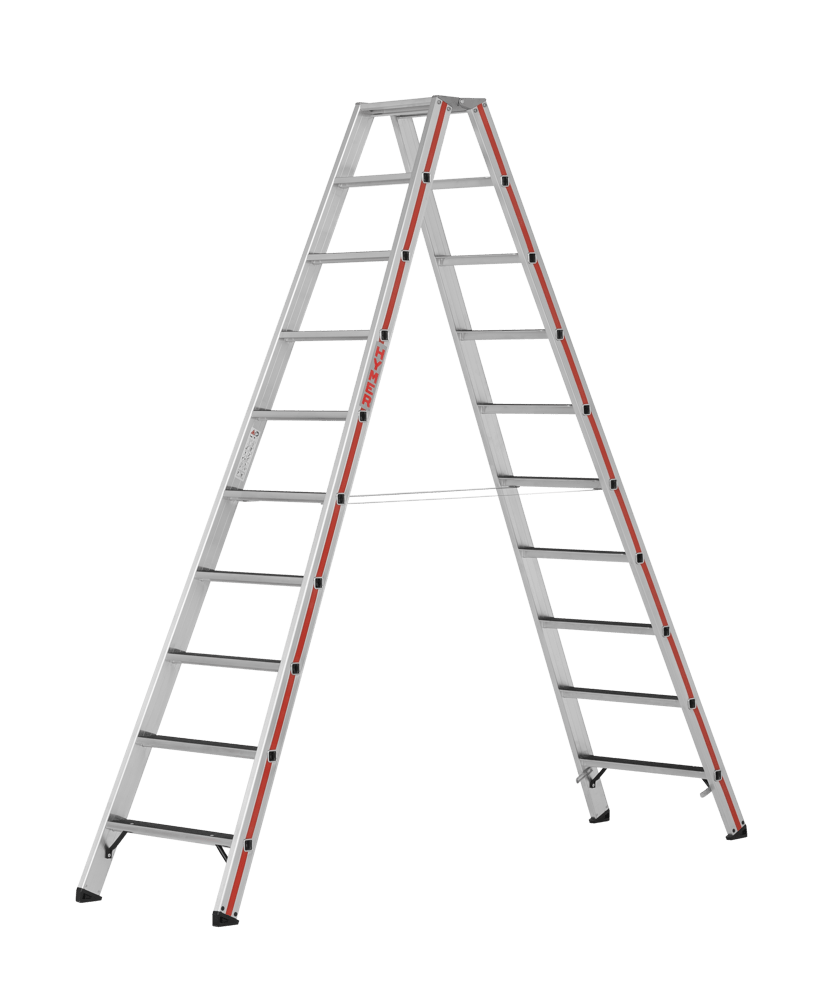 Stufenstehleiter 8624 R13, beidseitig begehbar - Topleiter