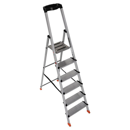 euroline 22578 Alu - Stufenstehleiter mit Sicherheitsbrücke - Topleiter
