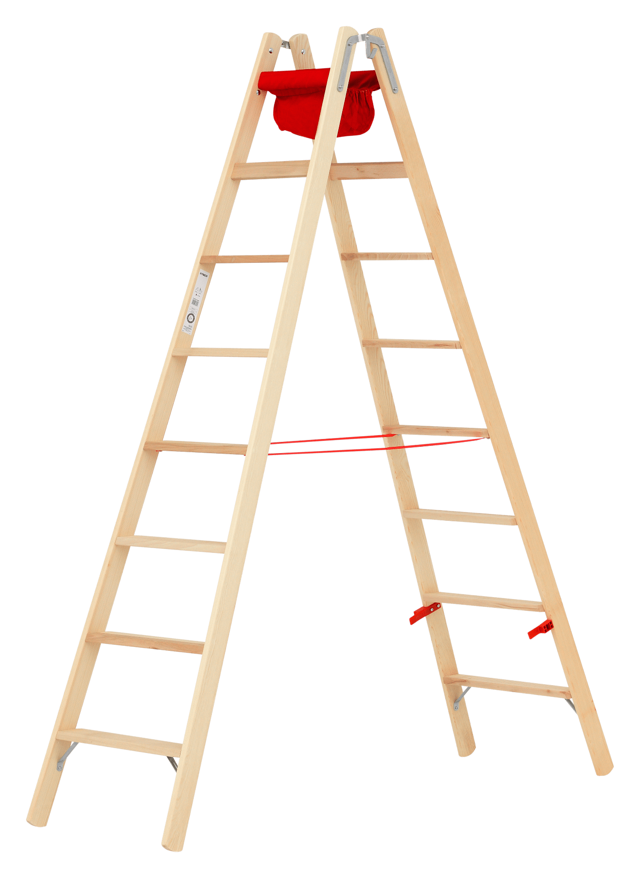 Hymer Holz - Stufenstehleiter 71499, beidseitig begehbar - Topleiter