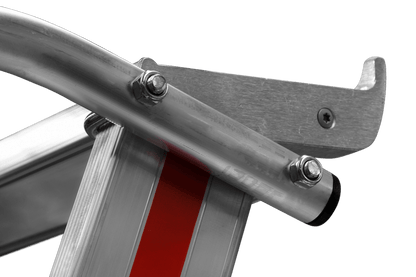 Hymer Plattformleiter 8081 mit Kipprollen und langem Handlauf - Topleiter