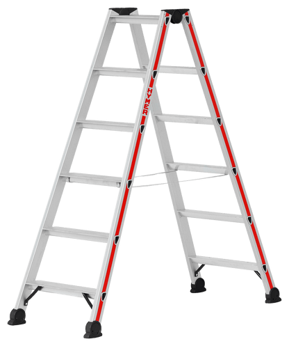 Hymer Stufenstehleiter 4124, beidseitig begehbar - Topleiter