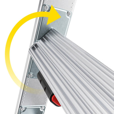 S110 Pro Sprossen - Schiebeleiter mit 3 Dreh - Stufen 2 x 12 Sprossen - Topleiter