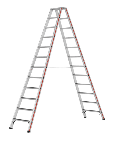 Stufenstehleiter 8624 R13, beidseitig begehbar - Topleiter
